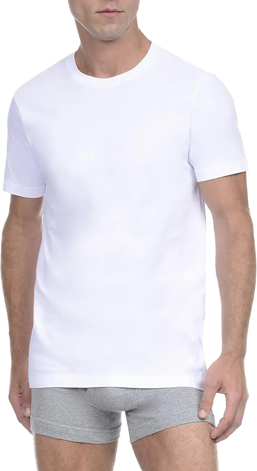 2(X)IST Mens Essential Cotton Crew Neck T-Shirt 3-Pack