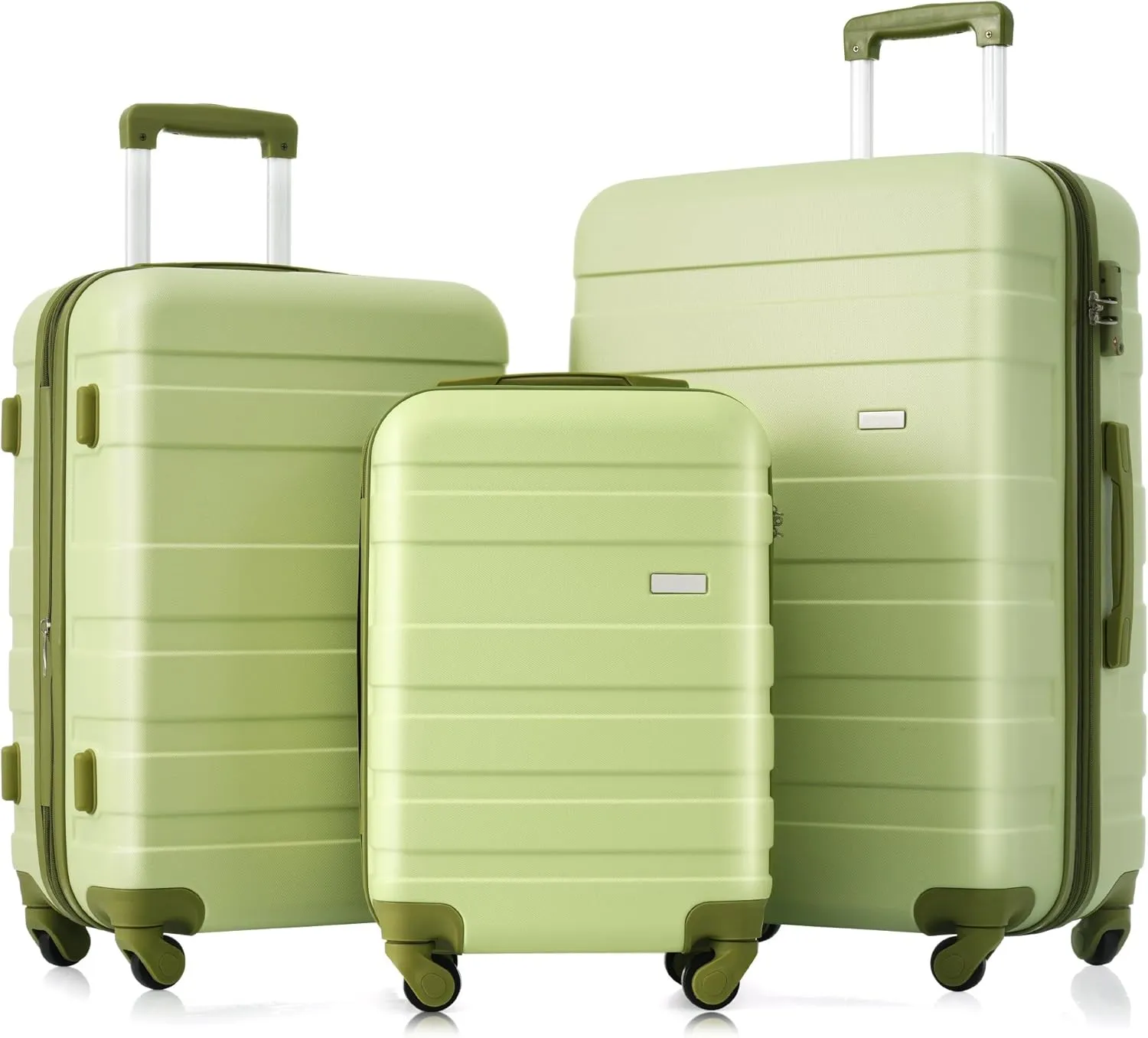3-Piece ABS Hardshell Luggage Set, 20/24/28 inch Hard Sided Luggage with Spinner Wheels,TSA Lock Expandable Suitcases for Travel Woman Men