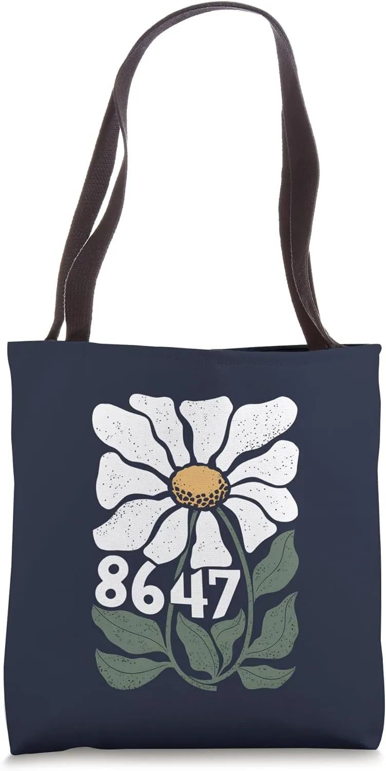 8647 Resist Subtle Daisy Floral Foxtrot Delta Tango Tote Bag