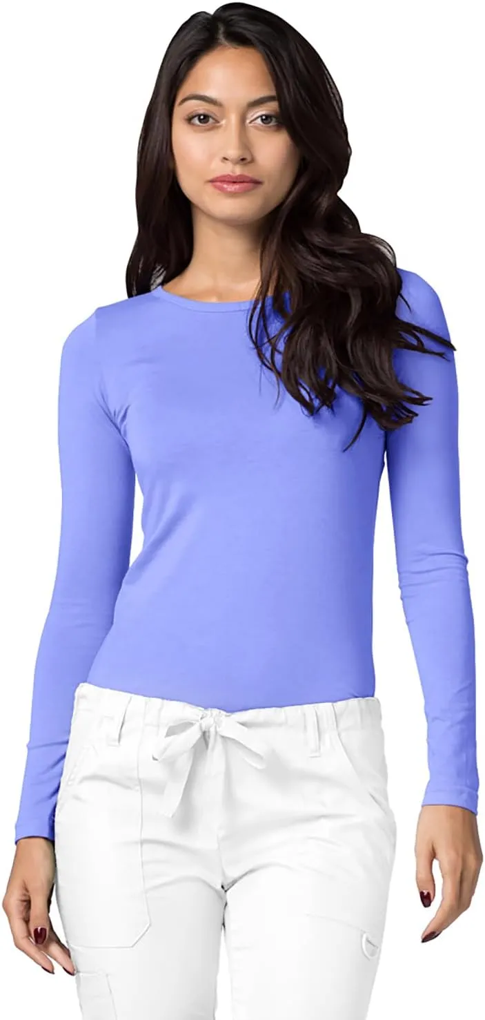 Adar Underscrubs for Women 3 Pack - Long Sleeve Underscrub Comfort Tee