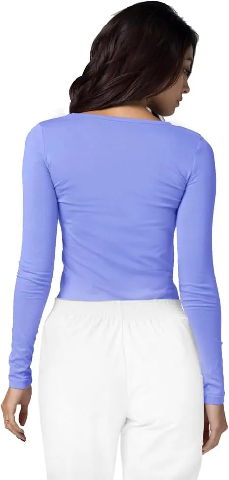 Adar Underscrubs for Women 3 Pack - Long Sleeve Underscrub Comfort Tee