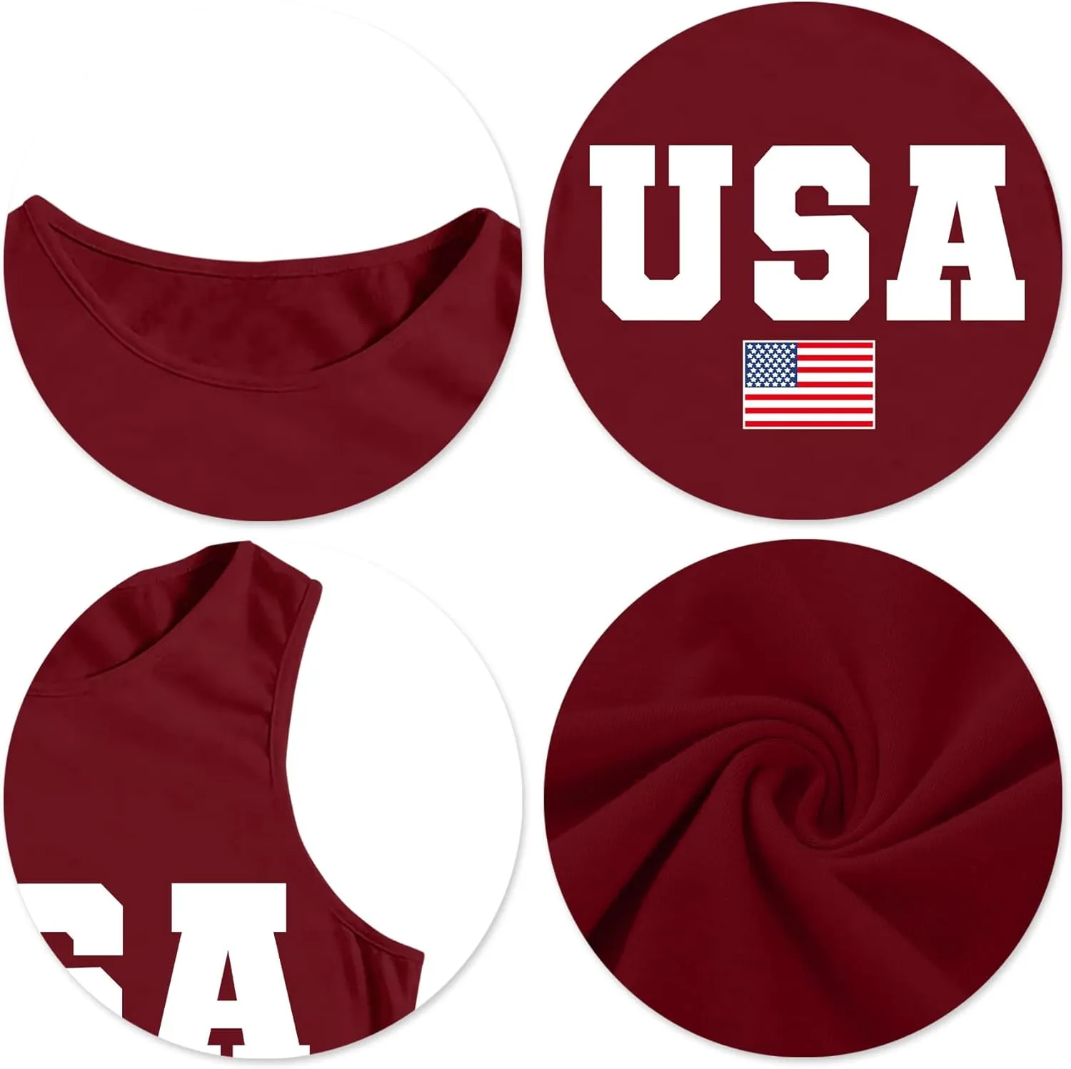 American Flag Crop Tank Tops Women: Patriotic Shirts USA Flag T-Shirt 4th of July Sleeveless Tee Tops