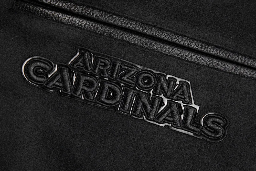 ARIZONA CARDINALS TRIPLE BLACK MEN'S WOOL VARSITY JACKET (TRIPLE BLACK MEN'S)