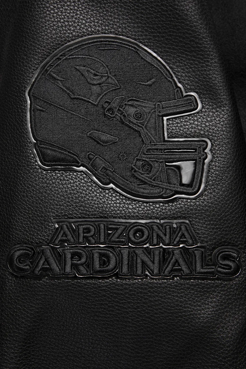 ARIZONA CARDINALS TRIPLE BLACK MEN'S WOOL VARSITY JACKET (TRIPLE BLACK MEN'S)