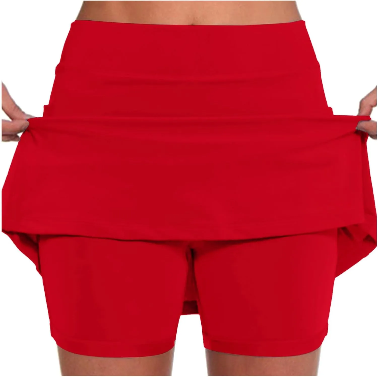 Athletic Skorts for Women Cute Preppy Mini Skirt with Pockets High Waisted Tennis Skirts with Shorts Casual Yoga Skort