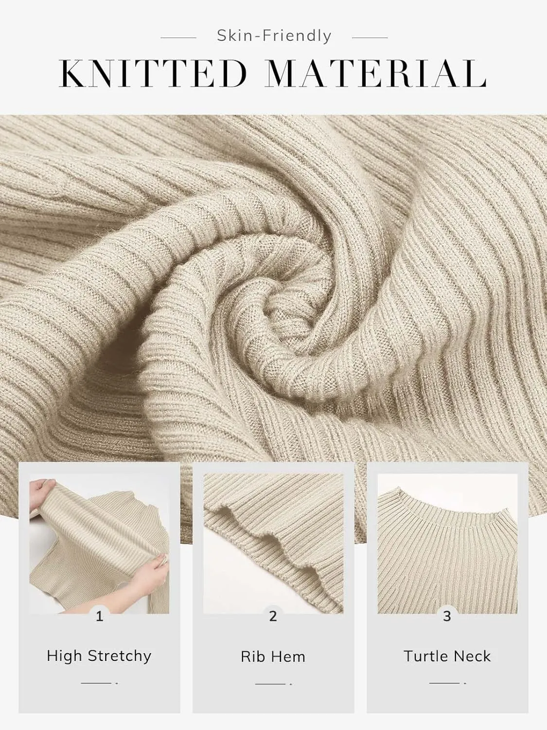 ATHMILE Women's 2025 Fall Long Sleeve Pullover Ribbed Knit Sweater Low Mock Neck Slim Fit Basic Casual Tee Tops