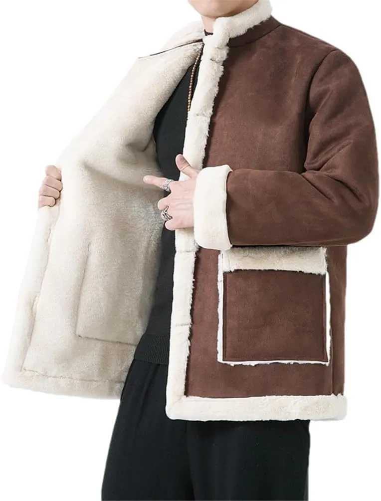 Autumn Winter Jackets For Men Warm Jacket Men Chinese Suit Hanfu Cotton-Padded Coat