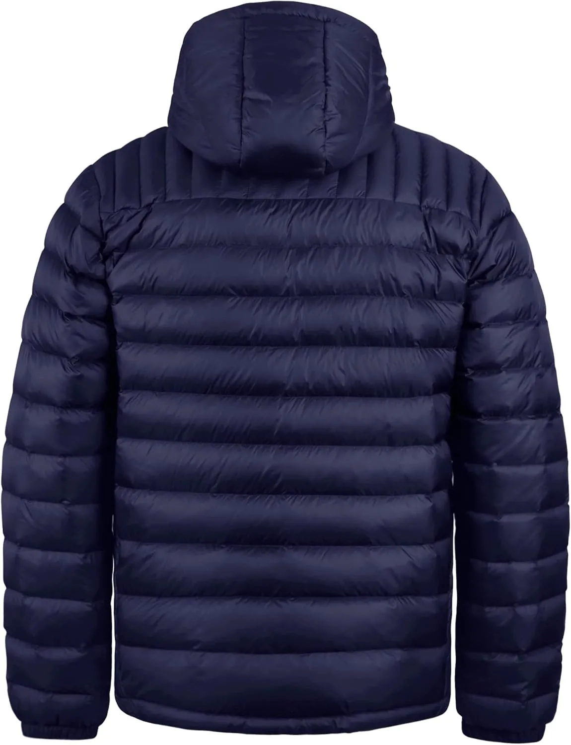 Bakery Men's Down Jacket Hooded Packable Down Puffer Jacket Lightweight Water-Resistant Insulated Down Jacket