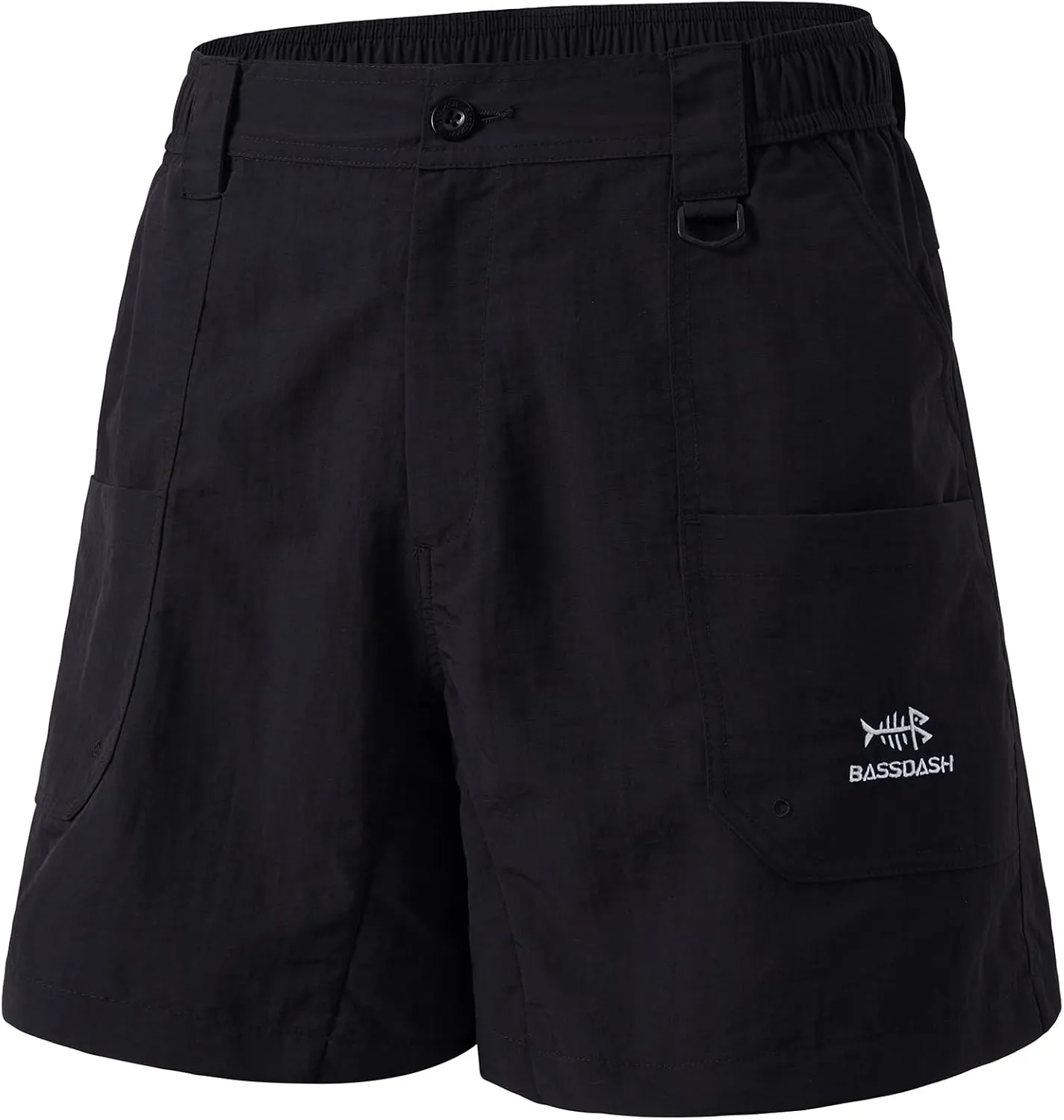 BASSDASH Men's 6" Fishing Shorts UPF 50  Water Resistant Quick Dry Hiking Cargo Shorts with Multi Pocket