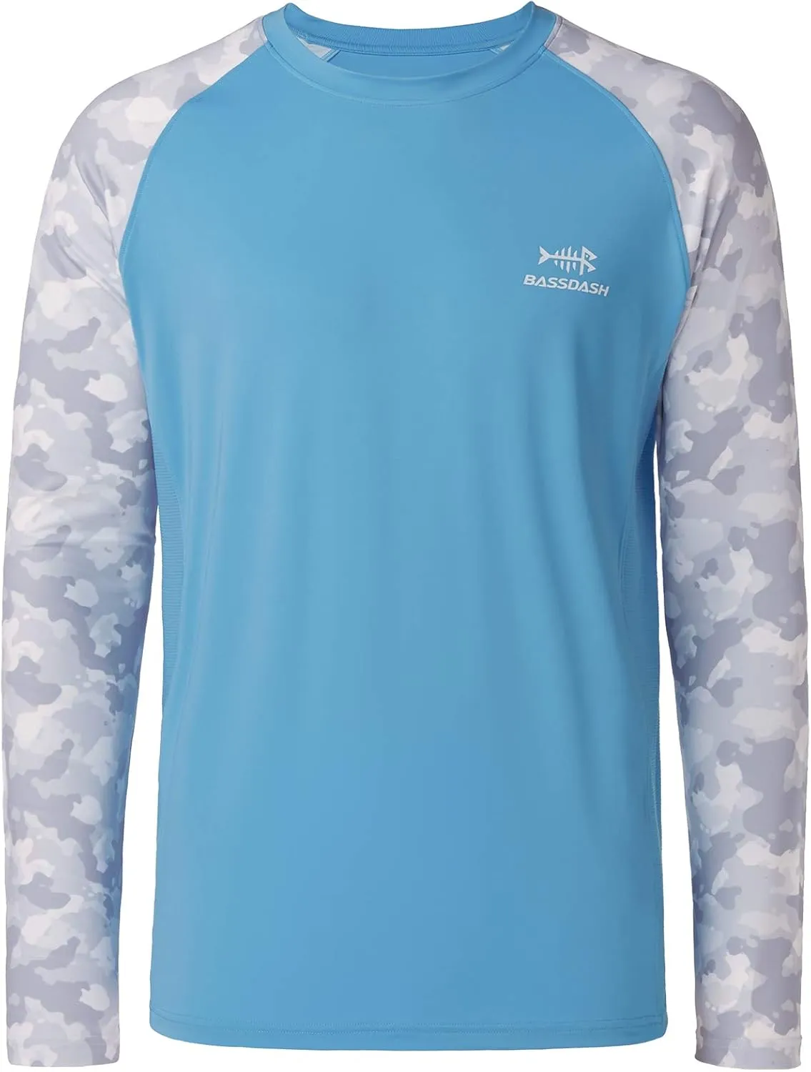 BASSDASH UPF 50 Fishing Tee for Men Camo Long Sleeve Shirt Quick Dry Sweatshirts