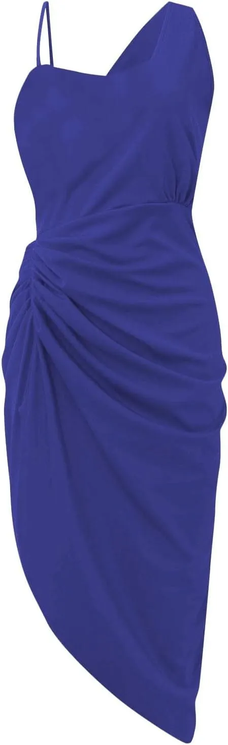BAXLIMEK Cocktail Dresses for Women,2024 Summer Elegant Sexy Bodycon Wedding Guest Dress,Trendy Irregular Hem Party Dress