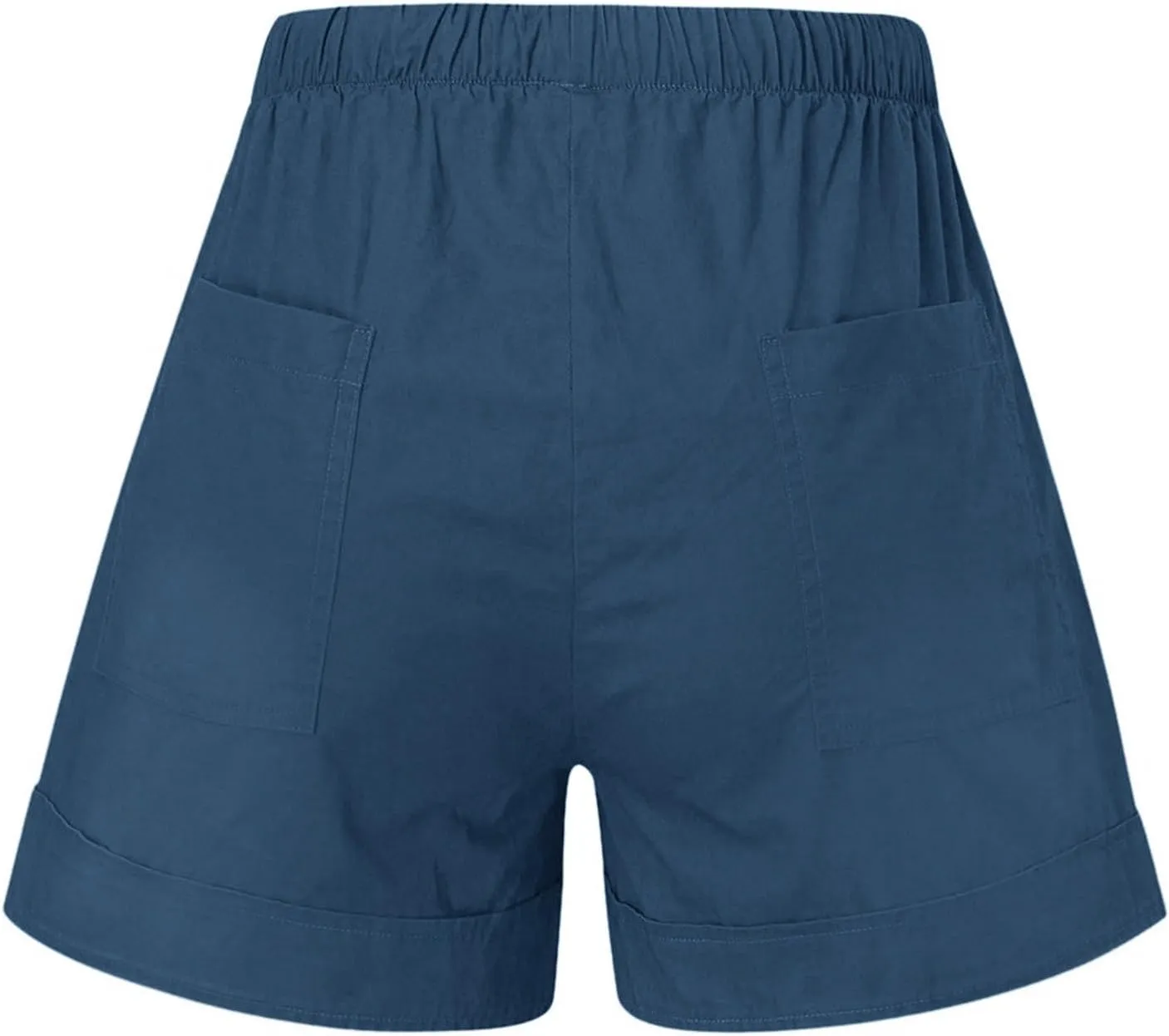 Bermuda Shorts for Women Loose High Waisted Short Pants Wide Leg Linen Knee Length Summer Casual Long Pockets