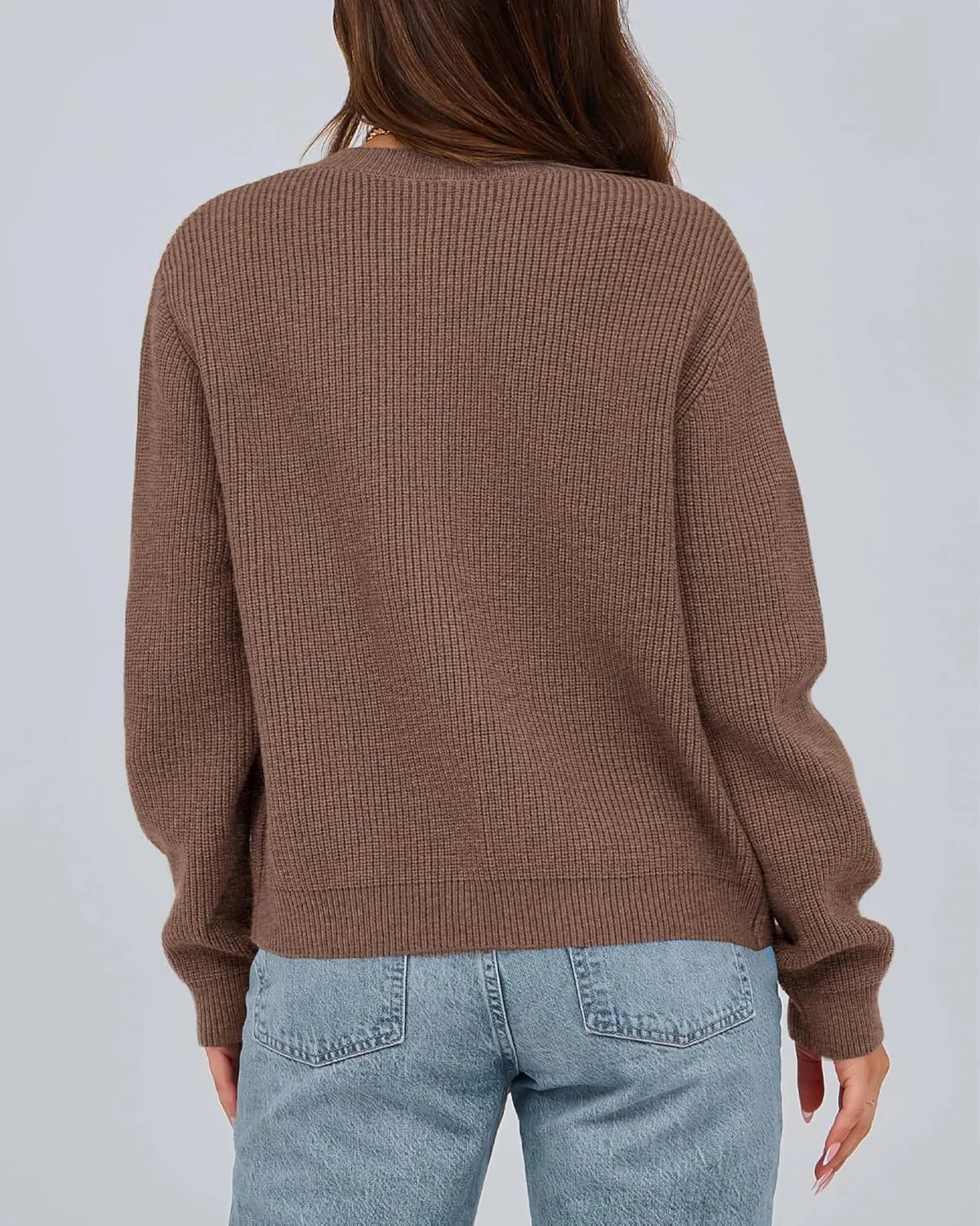 BTFBM Cardigan Sweaters for Women Trendy 2025 Fall Open Front Long Sleeve Button Down Bow Knot Cropped Lady Jacket