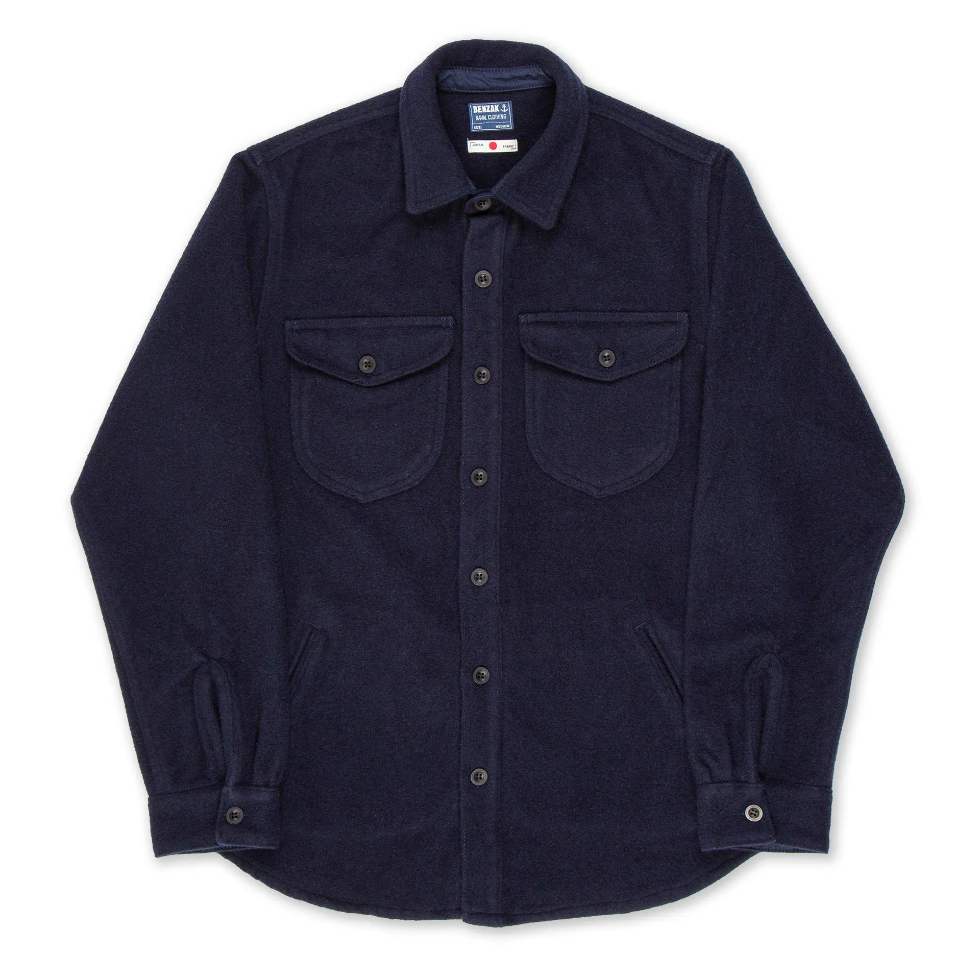 BWS-05 CPO OVERSHIRT 14 oz. dark navy wool mosser