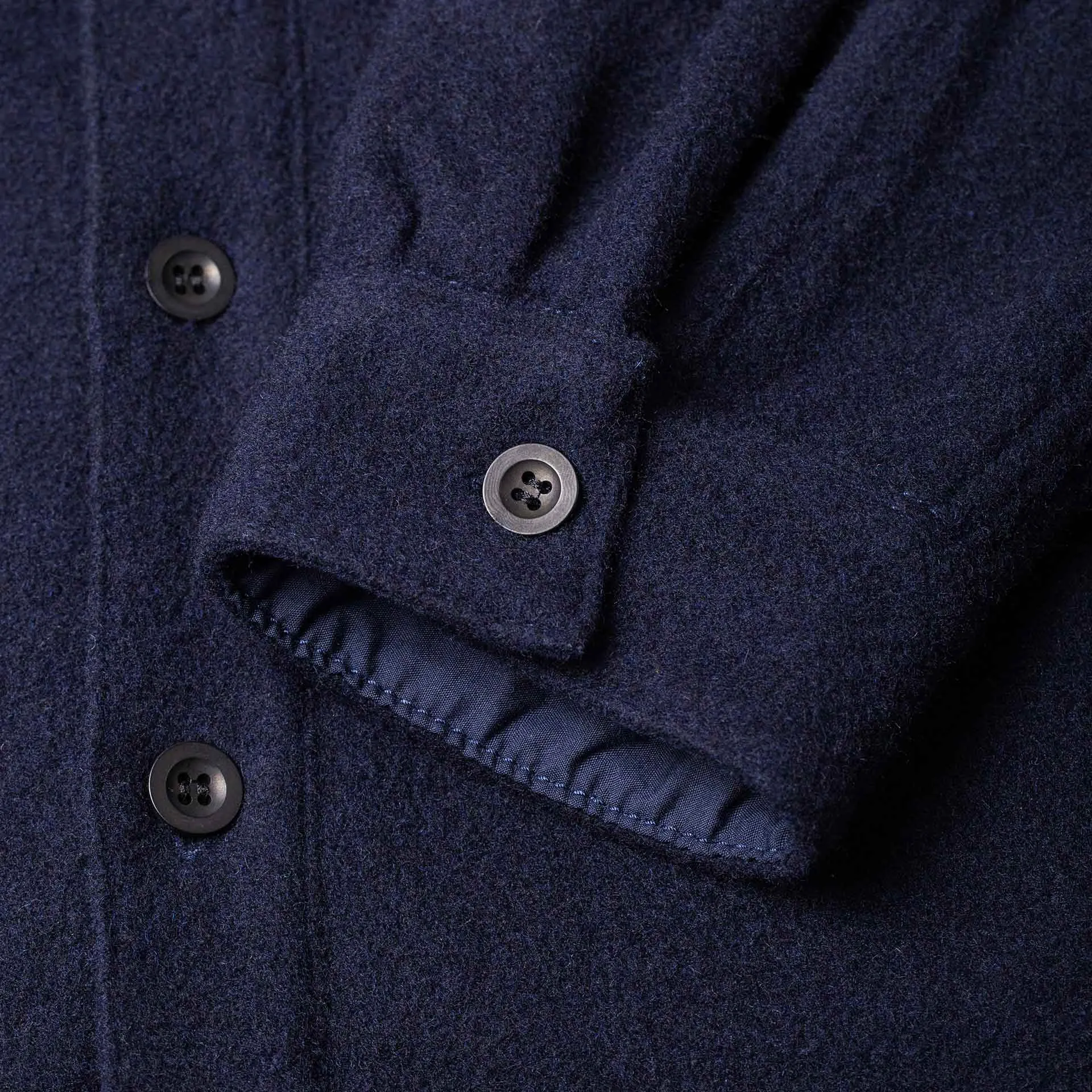 BWS-05 CPO OVERSHIRT 14 oz. dark navy wool mosser