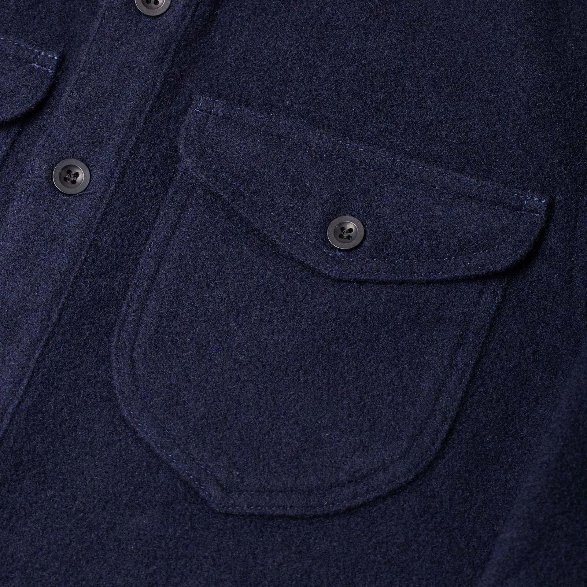 BWS-05 CPO OVERSHIRT 14 oz. dark navy wool mosser