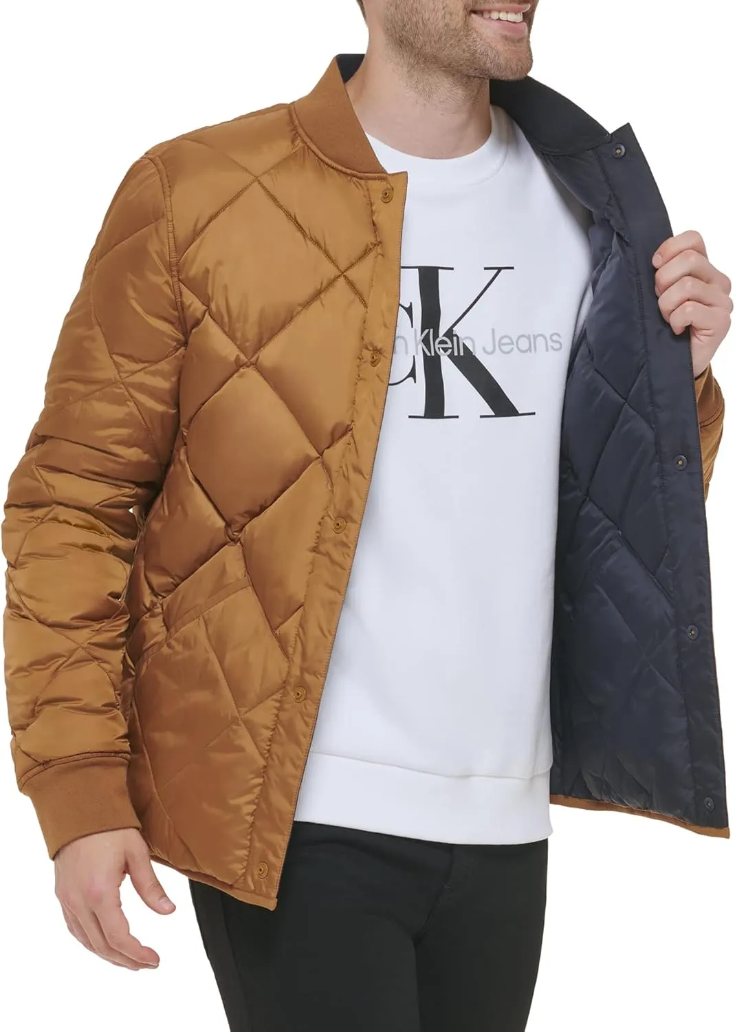 Calvin Klein Men's Reversible Diamond Quilted Jacket