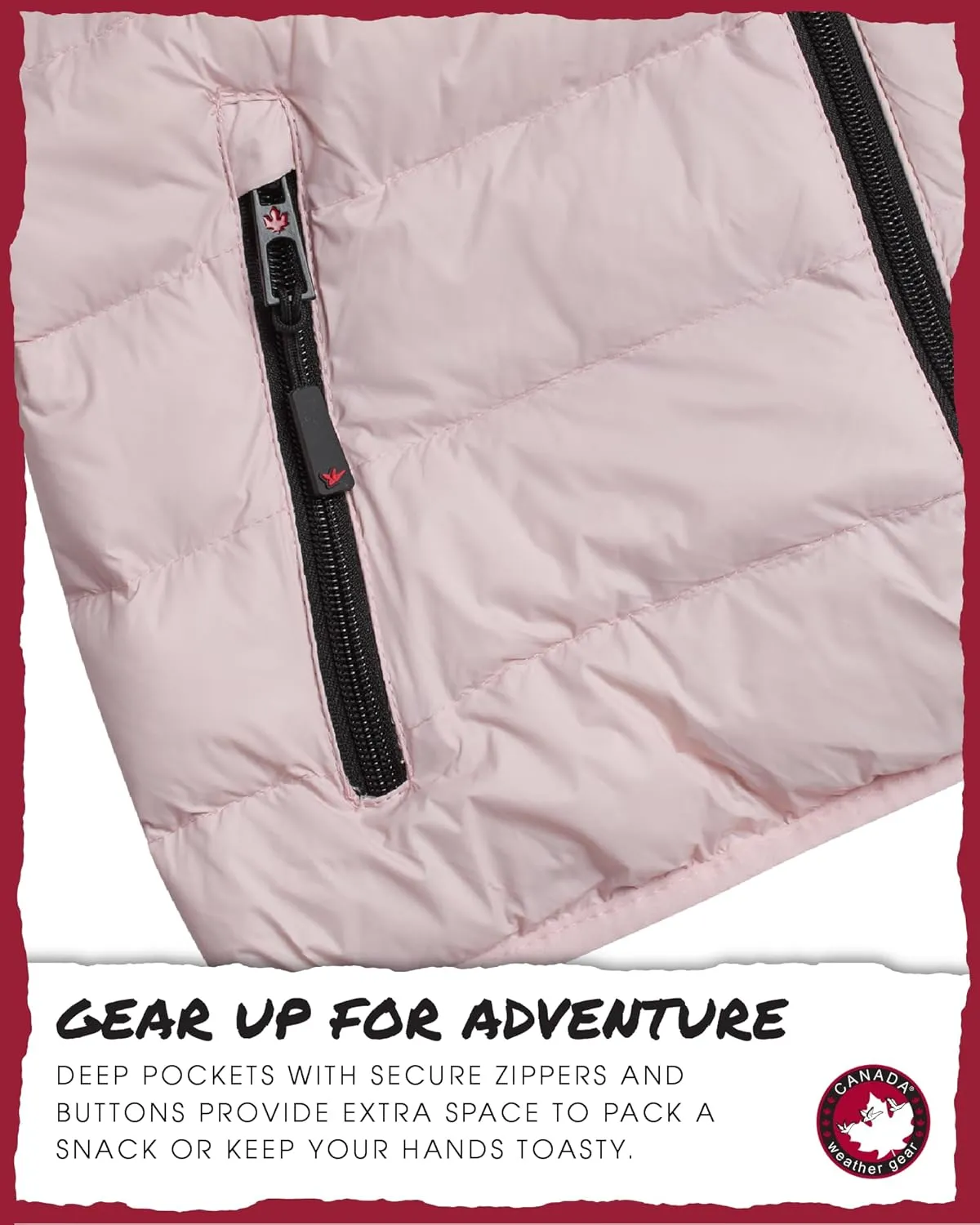 CANADA WEATHER GEAR Women's Puffer Jacket - Packable Bubble Coat, Water Resistant Outerwear Jackets for Women (XXS-M)