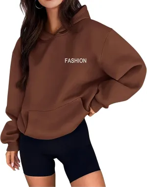 Canbebig Oversized Hoodies for Women Letter Printed Pullover Sweatshirts Long Sleeve Shirts with Pockets Fashion Clothes