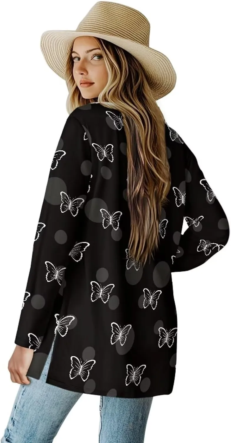 Cardigan for Women Long Sweater Open Front Sweaters Fashion Lightweight Cardigans with Pockets