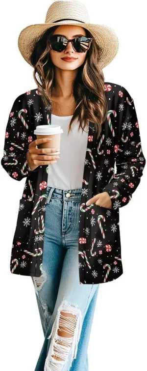 Cardigan for Women Long Sweater Open Front Sweaters Fashion Lightweight Cardigans with Pockets