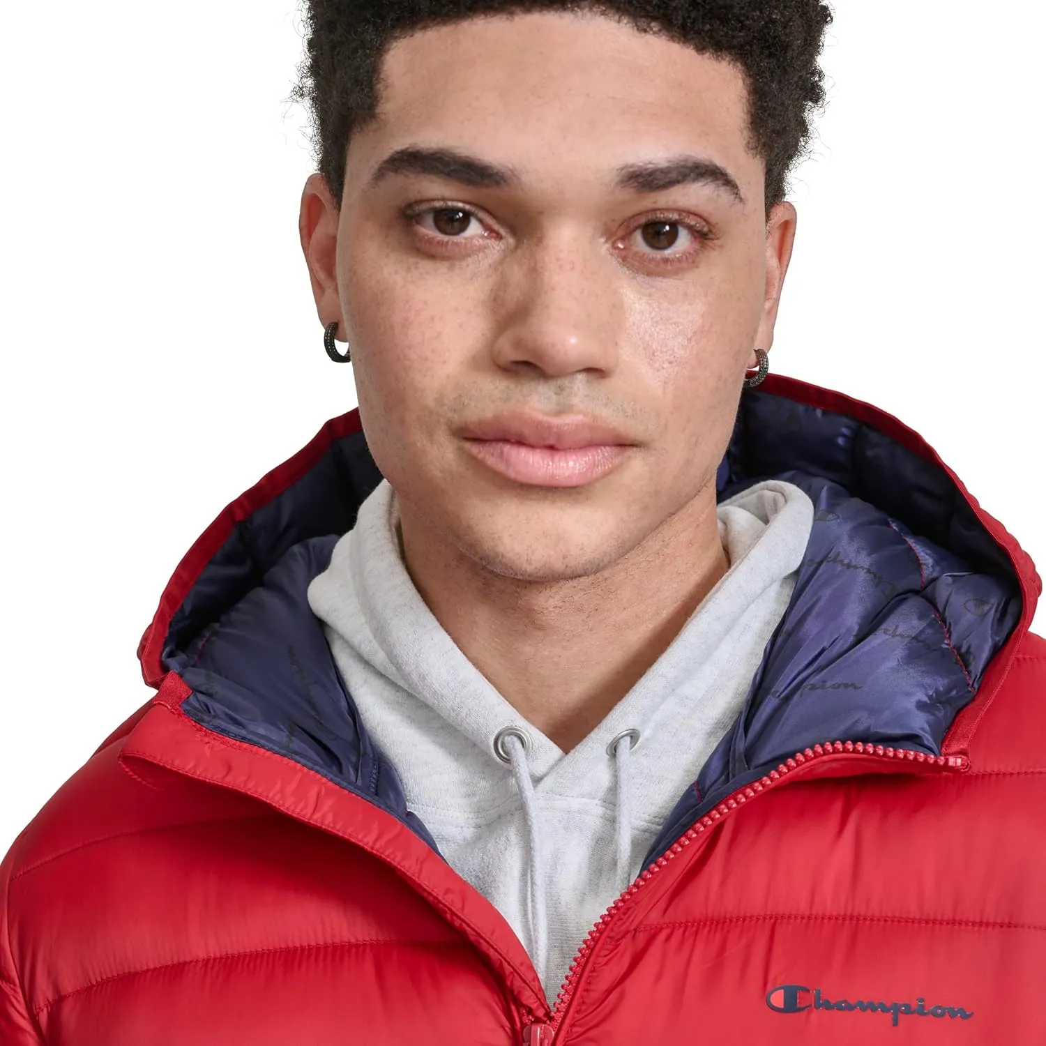 Champion Men's Performance Lightweight Puffer Jacket with Hood