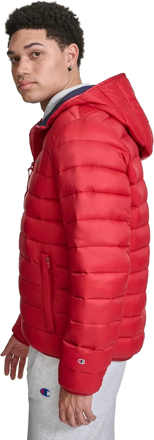 Champion Men's Performance Lightweight Puffer Jacket with Hood