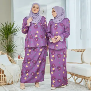 Cheeda Kurung Set -Dark Purple