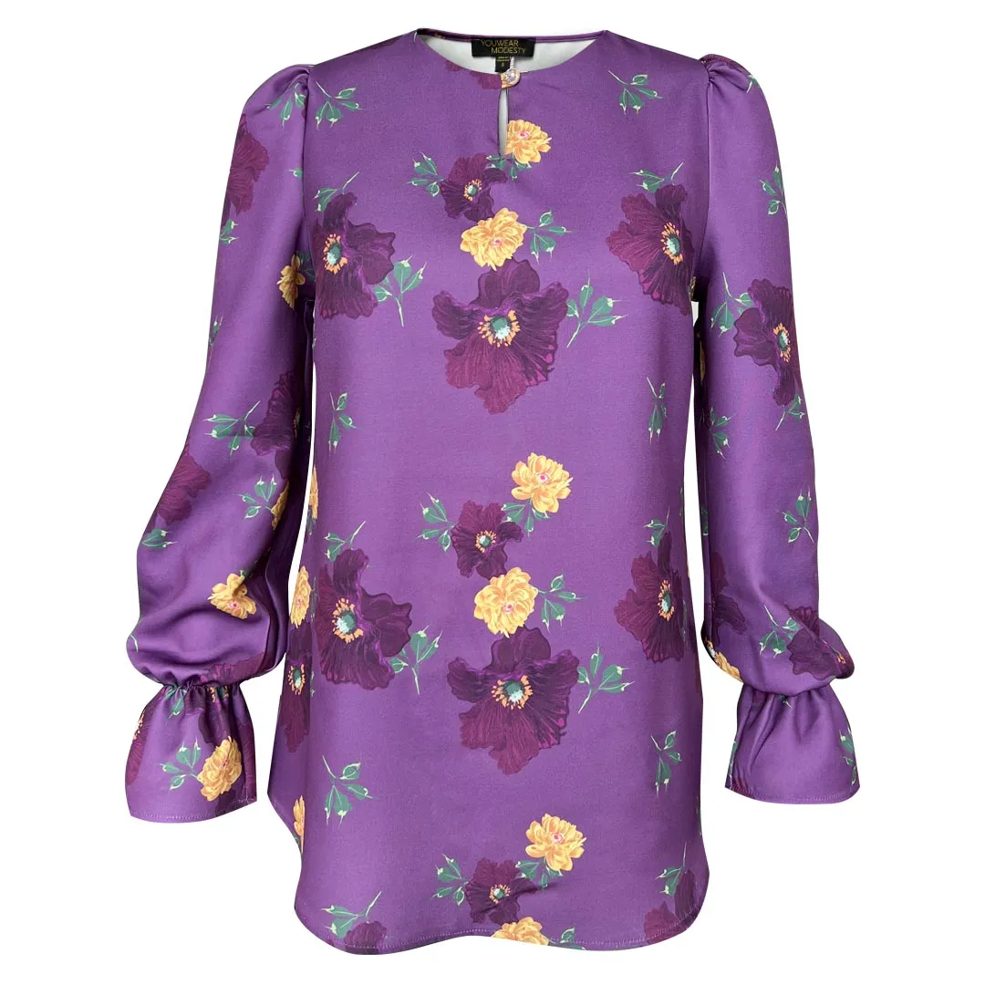 Cheeda Kurung Set -Dark Purple