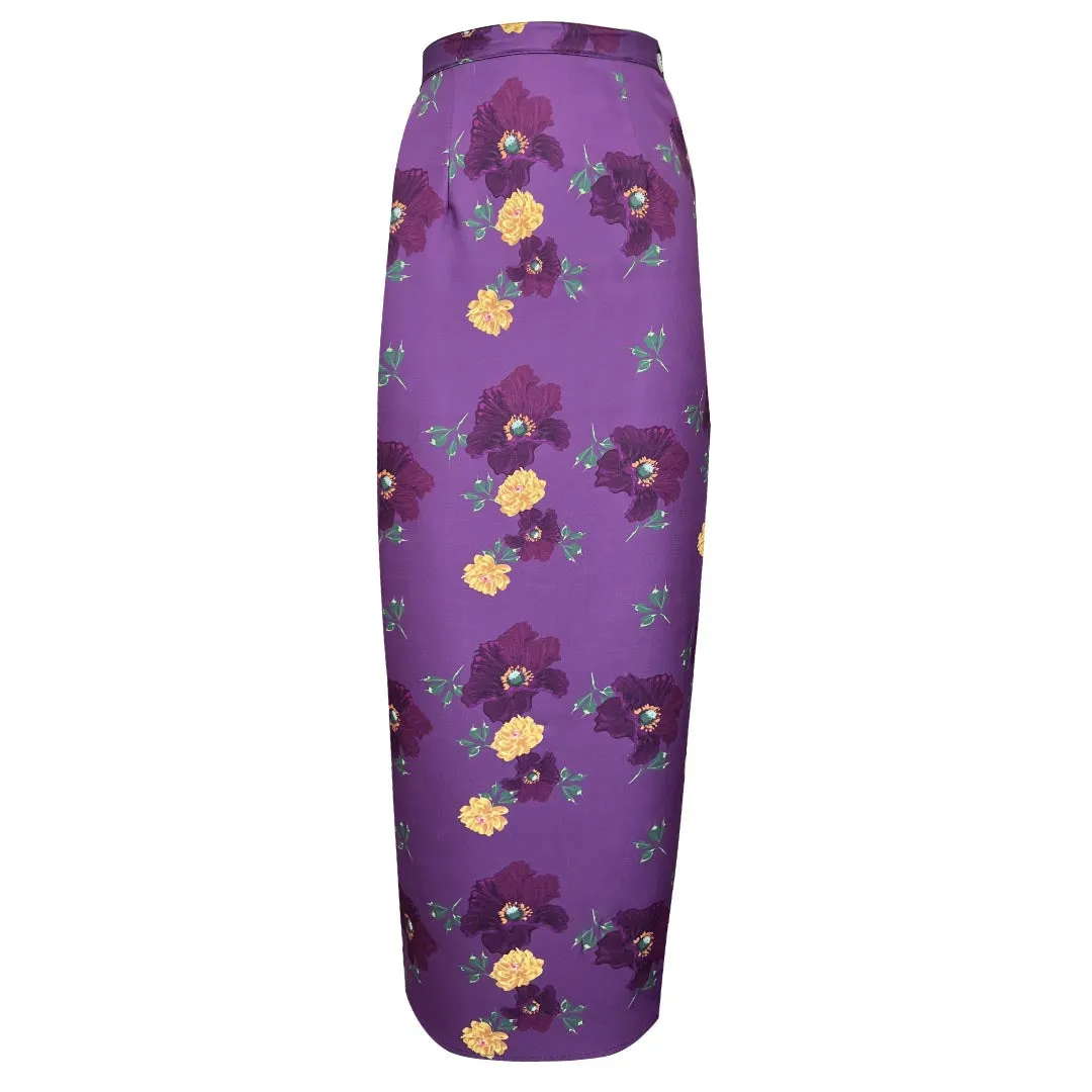 Cheeda Kurung Set -Dark Purple