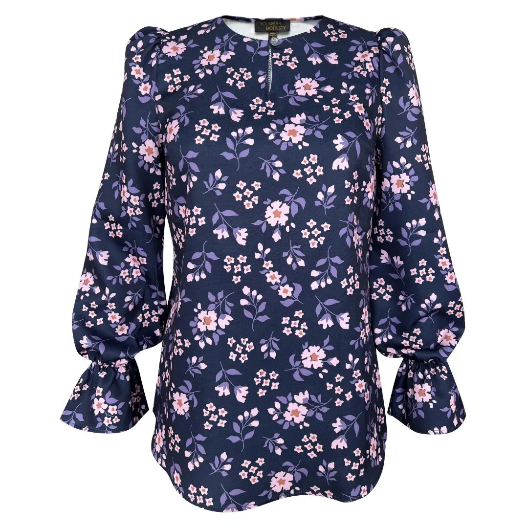 Cheeda Kurung Set -Navy