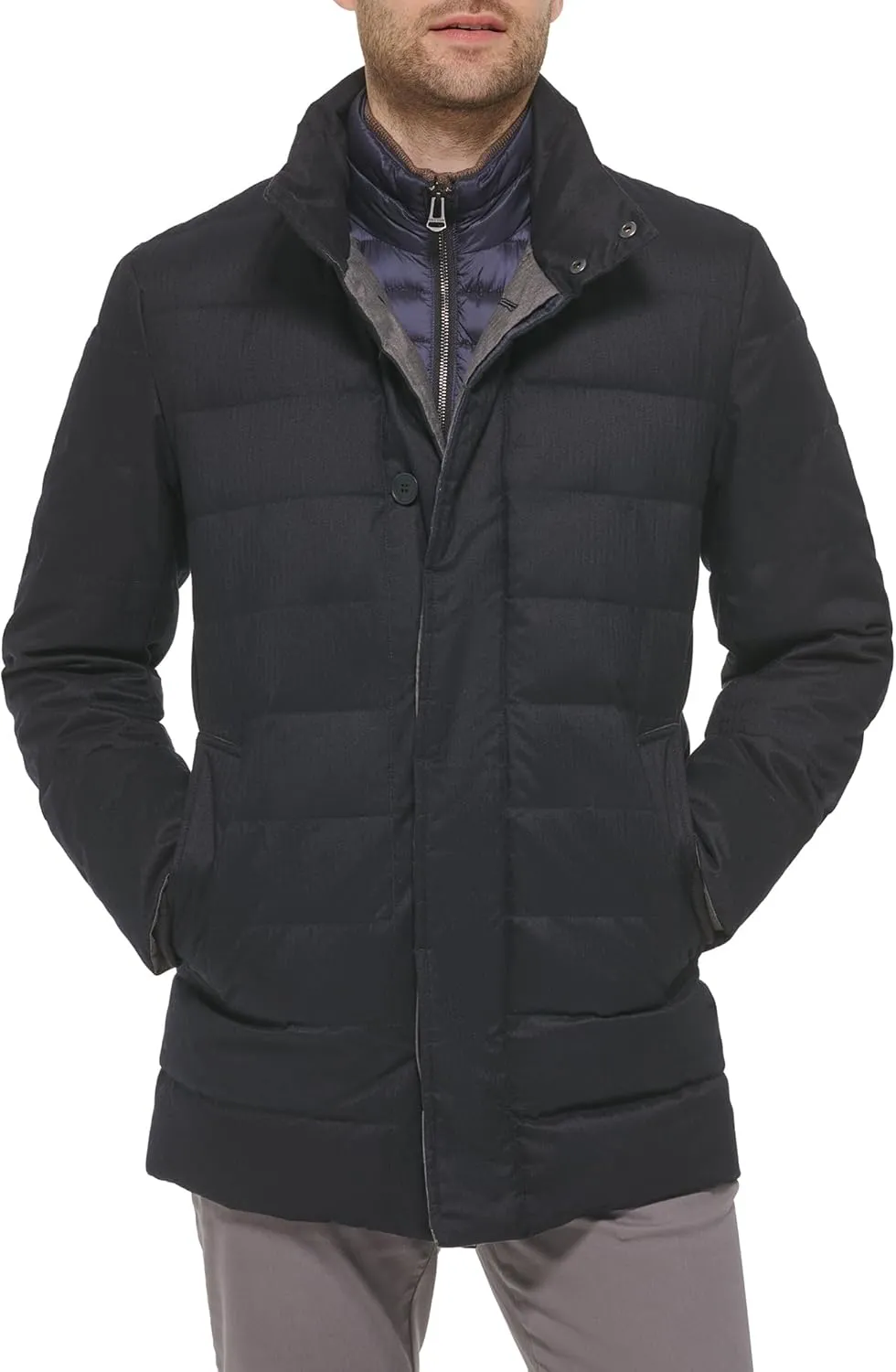 Cole Haan Men's Quilted Jacket with Light Weight Bib