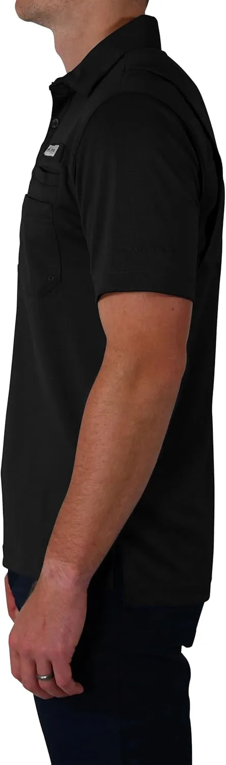 Columbia Men's Golf Flycaster Pocket Polo Shirt Omni Wick Breathable Short Sleeve