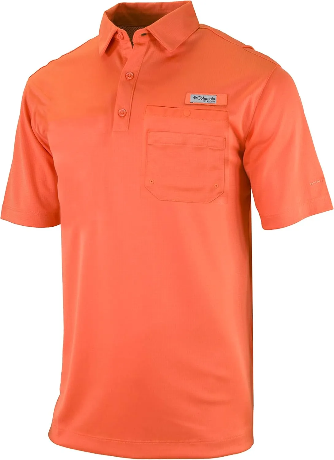 Columbia Men's Golf Flycaster Pocket Polo Shirt Omni Wick Breathable Short Sleeve