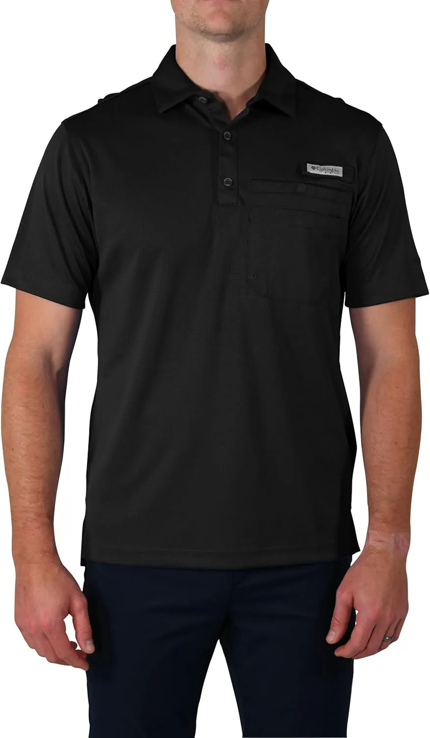 Columbia Men's Golf Flycaster Pocket Polo Shirt Omni Wick Breathable Short Sleeve