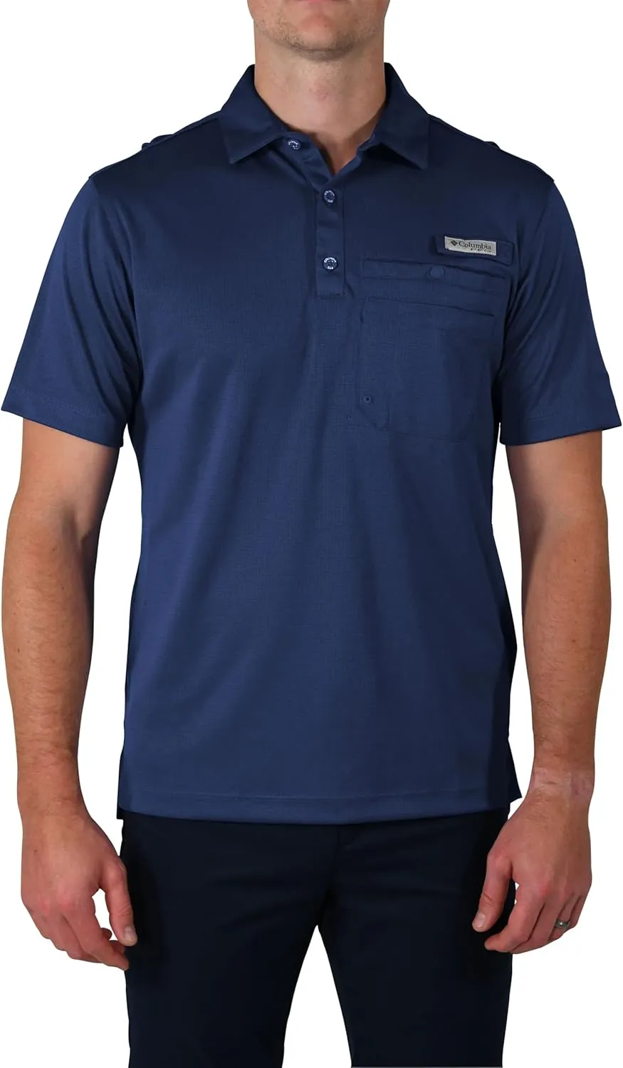 Columbia Men's Golf Flycaster Pocket Polo Shirt Omni Wick Breathable Short Sleeve