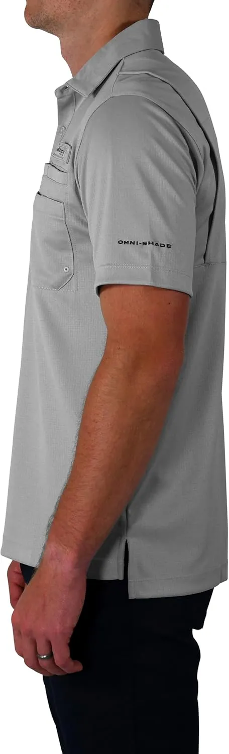 Columbia Men's Golf Flycaster Pocket Polo Shirt Omni Wick Breathable Short Sleeve