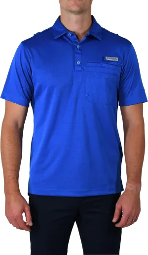Columbia Men's Golf Flycaster Pocket Polo Shirt Omni Wick Breathable Short Sleeve