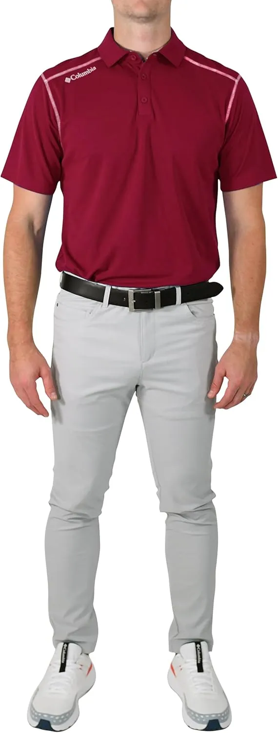 Columbia Mens Golf Shotgun Polo Omni Wick Performance Breathable Short Sleeve