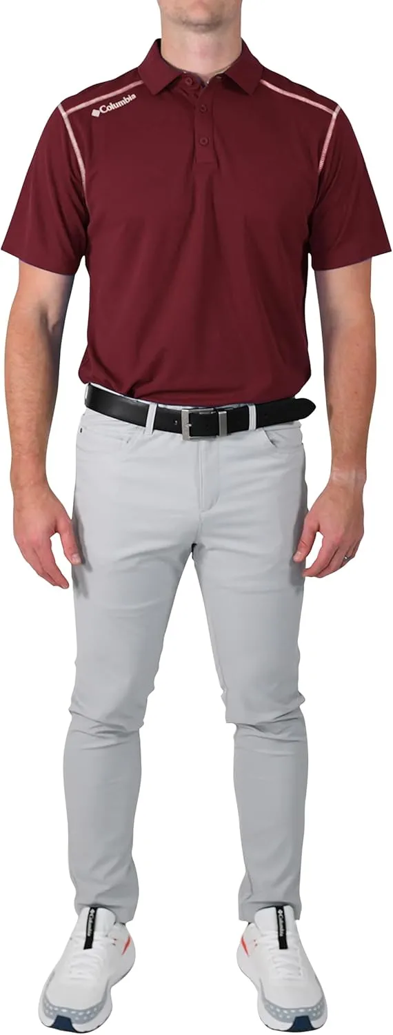 Columbia Mens Golf Shotgun Polo Omni Wick Performance Breathable Short Sleeve