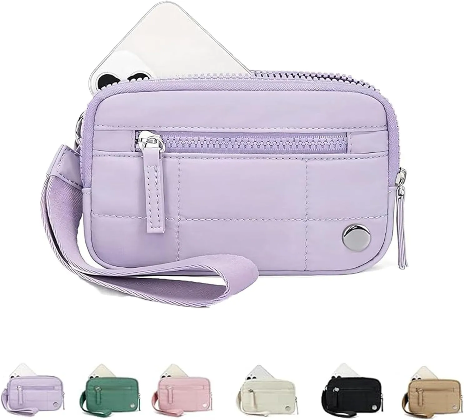 Convely Wristlet Wallets, Convely Essential Wallet,Convely Wallet Wristlet with 3 Zipper Purse for Women