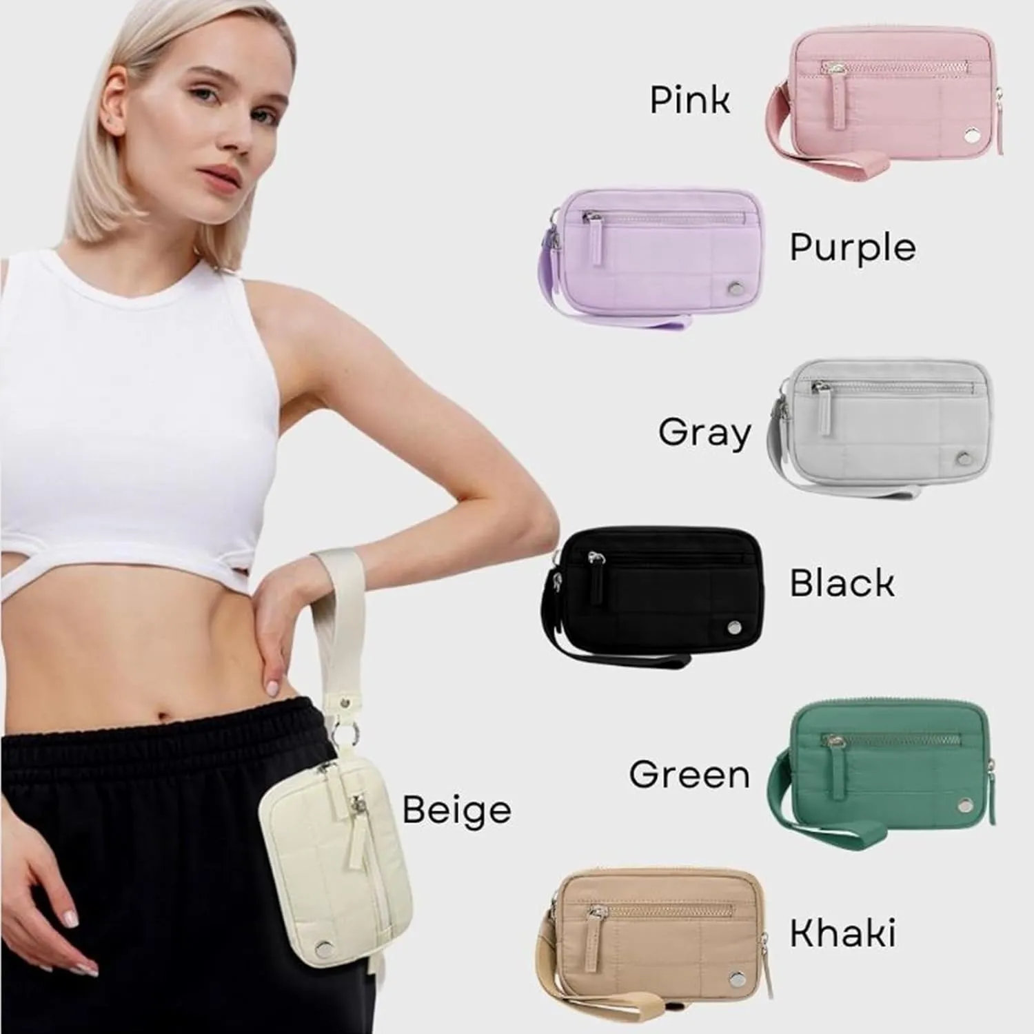 Convely Wristlet Wallets, Convely Essential Wallet,Convely Wallet Wristlet with 3 Zipper Purse for Women