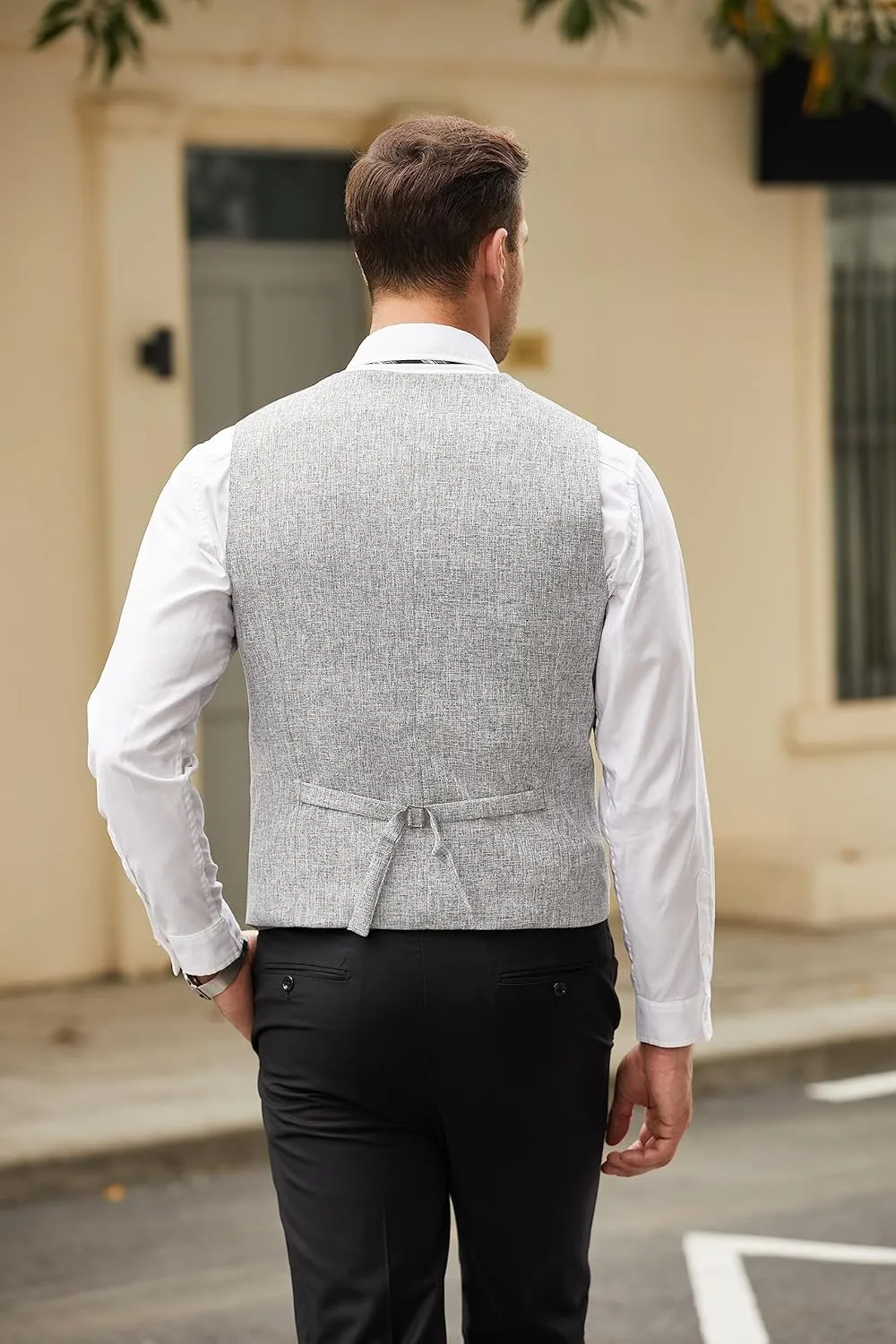 COOFANDY Men's Casual Business Vests Lightweight Waistcoat Slim Fit Suit Vest