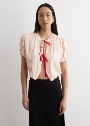 Cropped Puff Sleeve Blouse