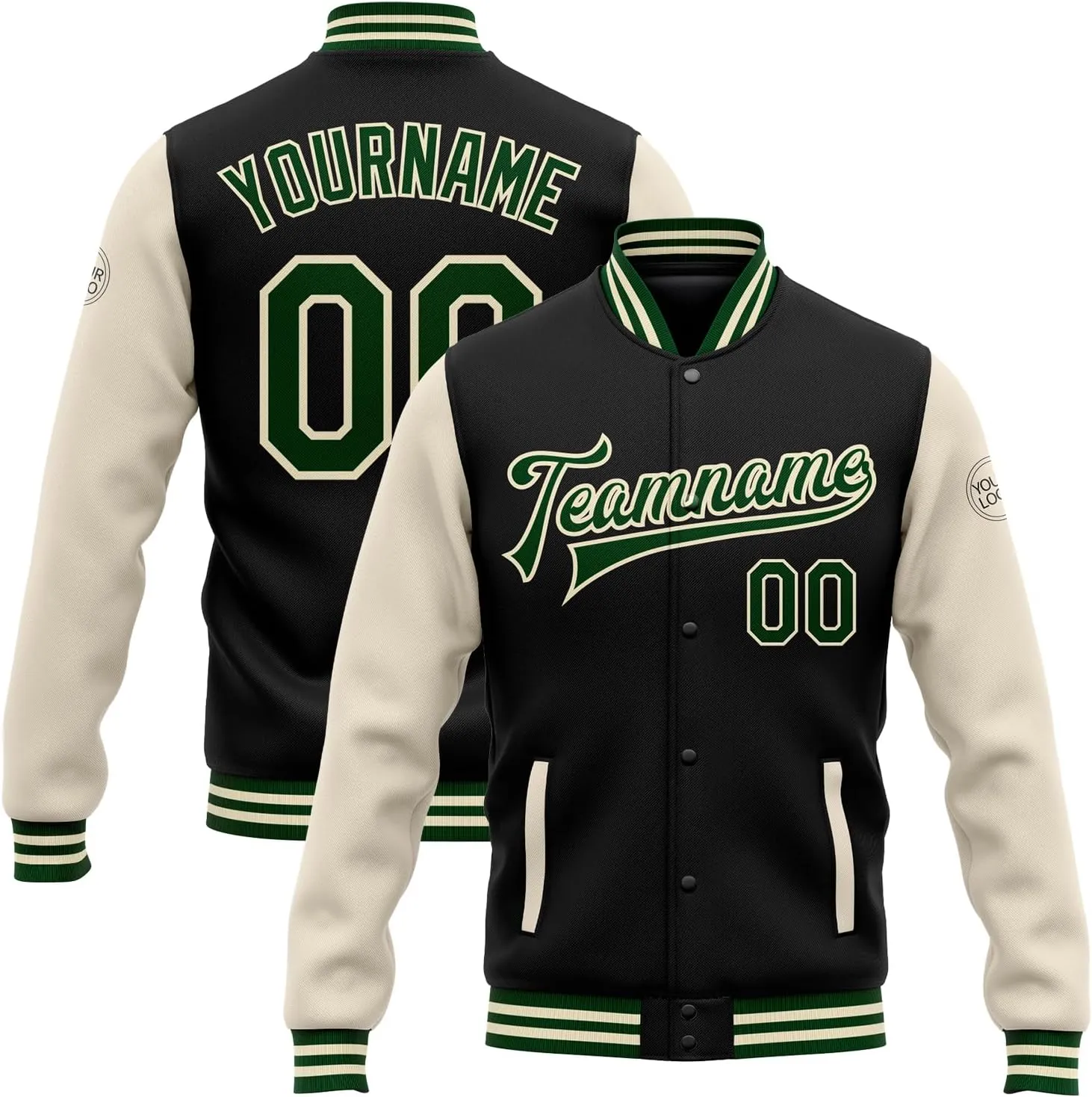 Custom Men Varsity Leather Sleeve Jacket Personalized Baseball Letterman Jackets Unisex Coats Stitched Name Number