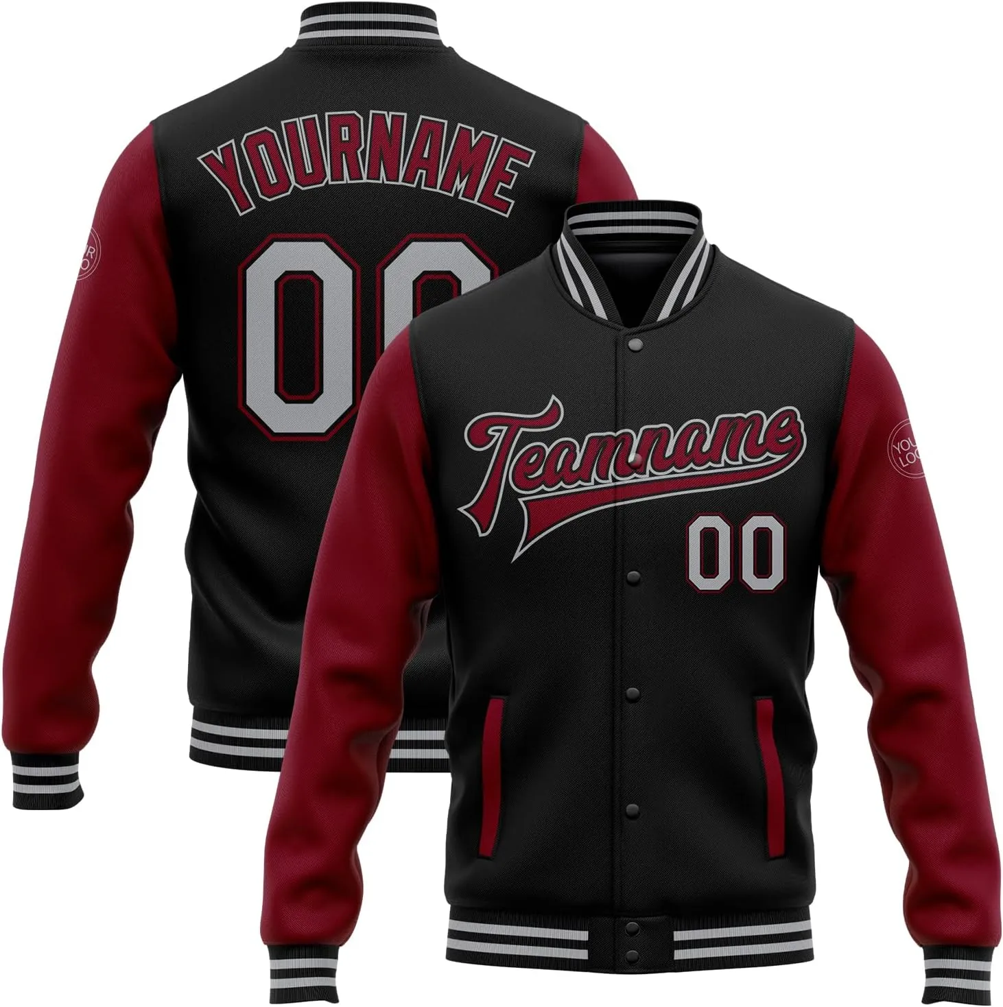 Custom Men Varsity Leather Sleeve Jacket Personalized Baseball Letterman Jackets Unisex Coats Stitched Name Number