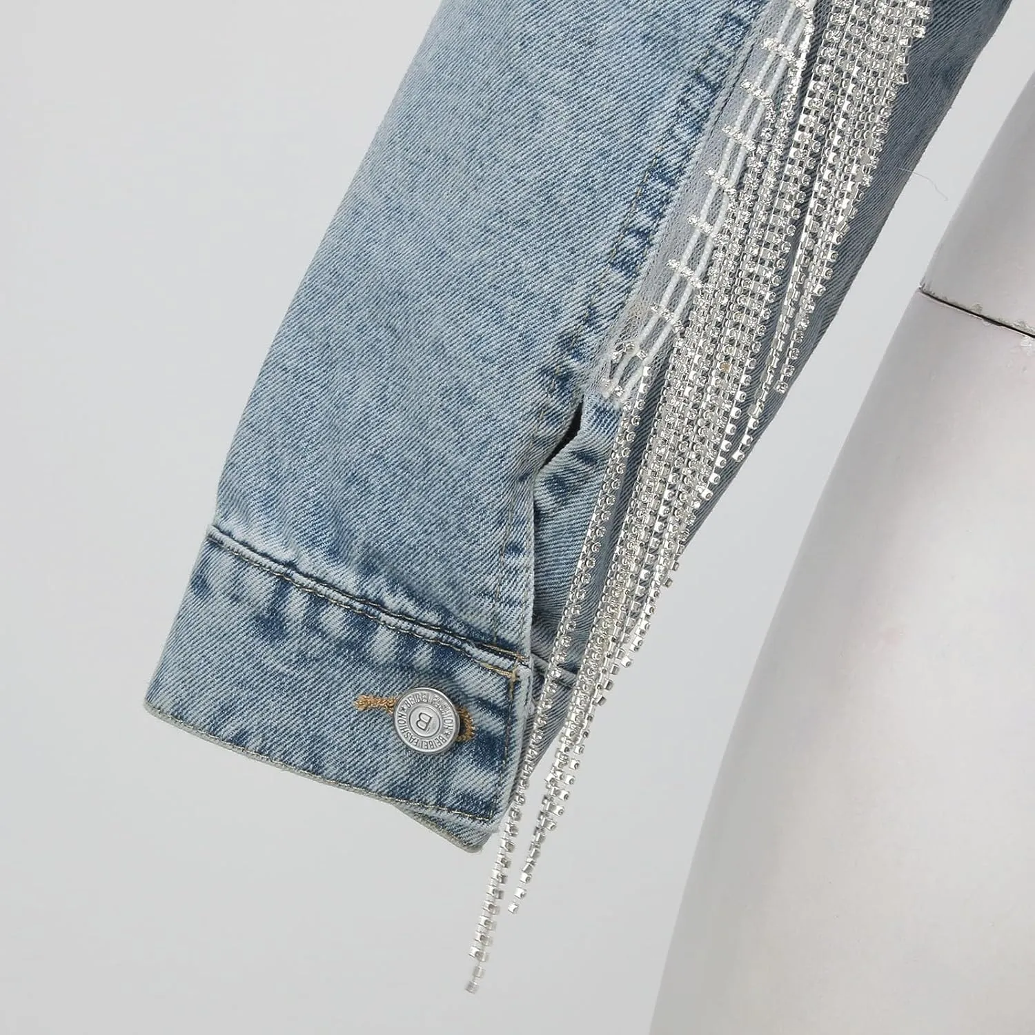 Denim Jackets For Women Womens Casual Jacket Loose Pocket Button Tassel Denim Jacket Fall Jackets For Women