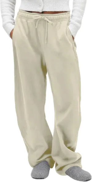 FAIABLE Women's Sweatpants Wide Leg - Super Soft Sweat Pants Fleece Baggy Joggers with Pockets, Drawstring & Relaxed Fit