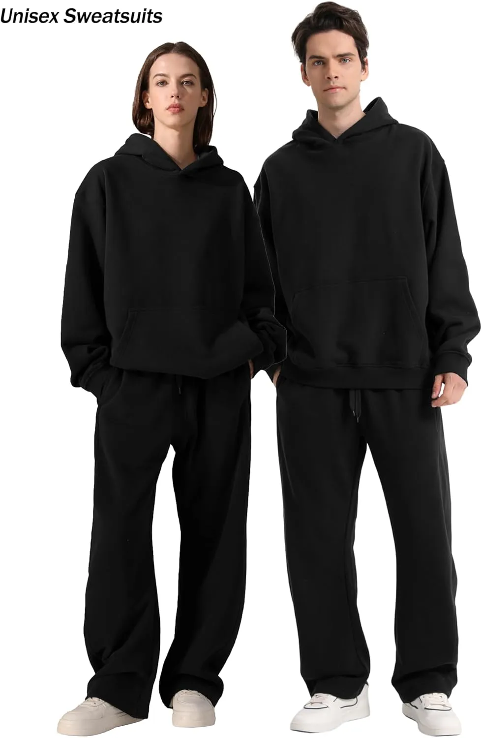 FAIABLE Women's Sweatpants Wide Leg - Super Soft Sweat Pants Fleece Baggy Joggers with Pockets, Drawstring & Relaxed Fit
