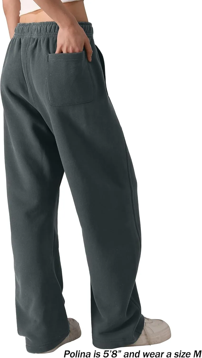 FAIABLE Women's Sweatpants Wide Leg - Super Soft Sweat Pants Fleece Baggy Joggers with Pockets, Drawstring & Relaxed Fit